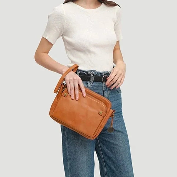 Jade Leather Crossbody Shoulder Bag