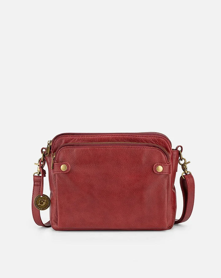 Jade Leather Crossbody Shoulder Bag